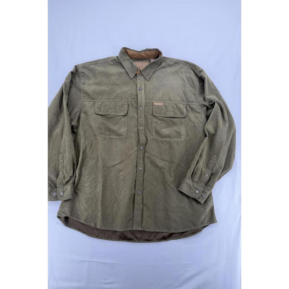 North‎ River Vintage Washed Workwear Shirt Relaxed Fit XXL Polyester